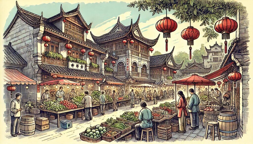 Le marché de Xingping