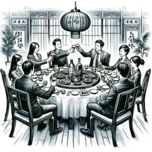 Repas d'affaires en Chine