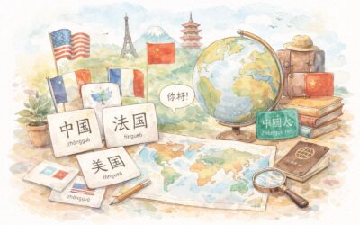 130 pays en chinois : + nationalités, langues et continents