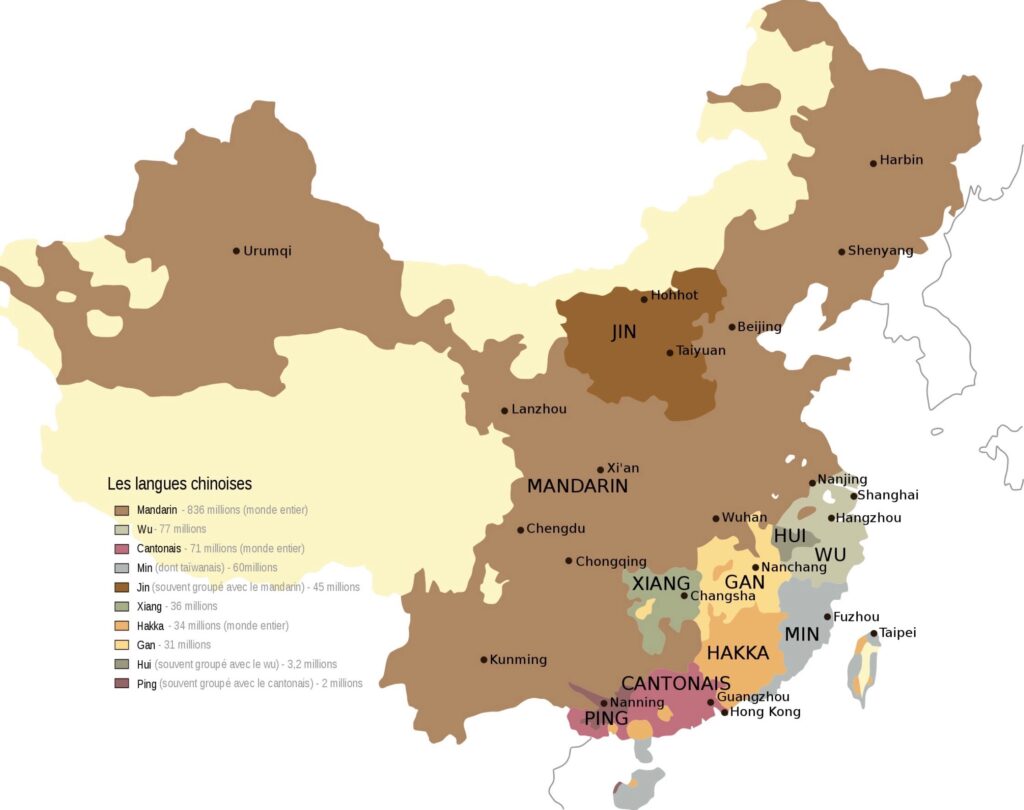Dialectes en Chine