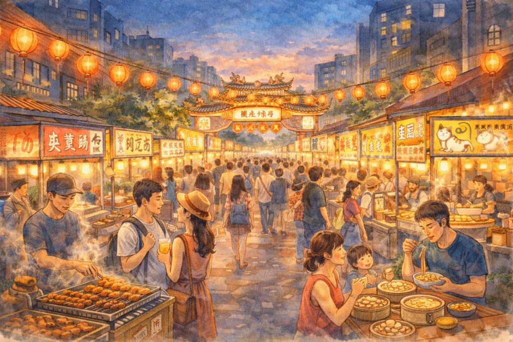 Taipei_marche_de_nuit_aquarelle_16_9_light