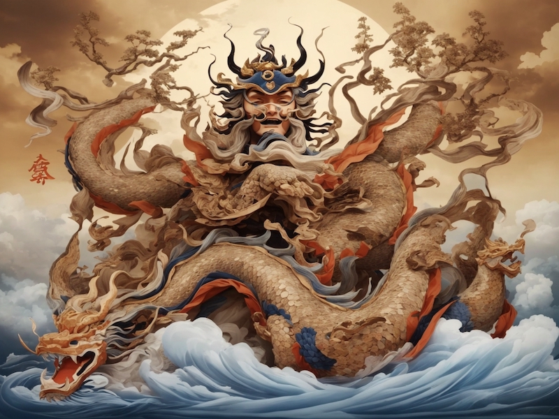 Fuxi, en chinois 伏羲 (fúxī), est l’un des plus anciens dieux de la mythologie chinoise.