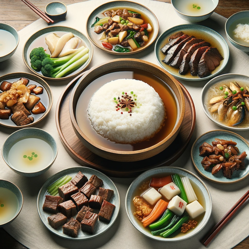 Ingrédients de base de la nourriture chinoise pour cuisiner