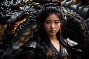 Dragons chinois noirs