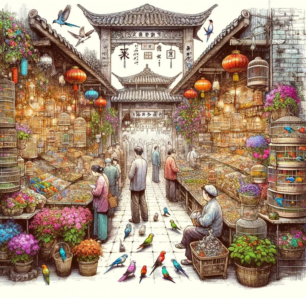 Marché aux fleurs et aux oiseaux (花鸟市场) - que faire a kunming en chine