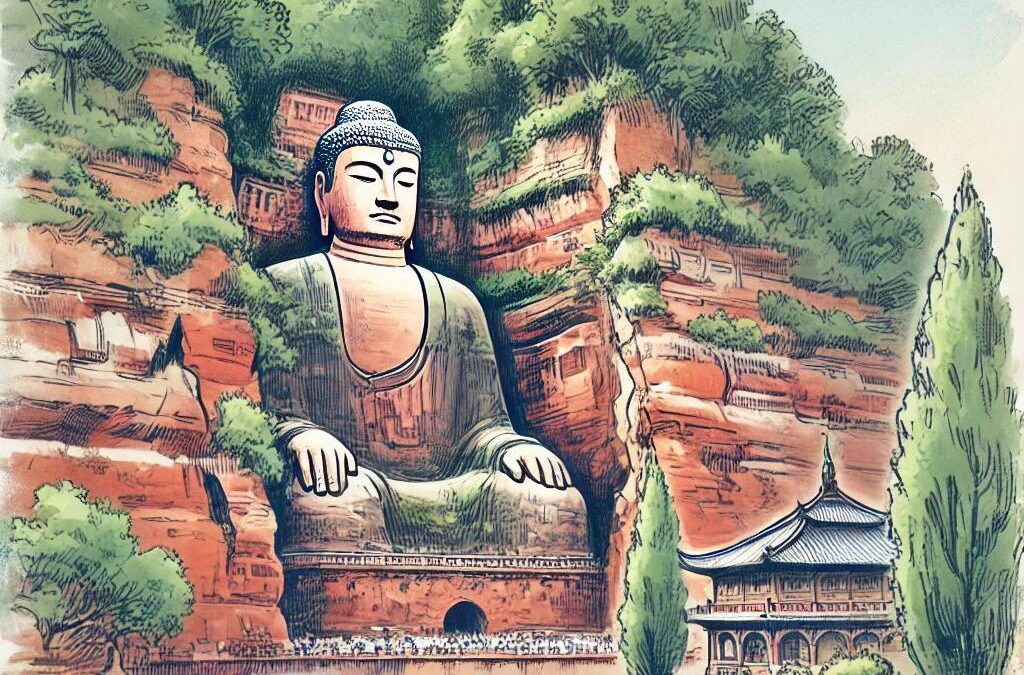 Grand Bouddha de Leshan a chengdu en chine