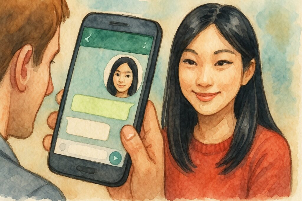 Arnaque whatsapp fille chinoise