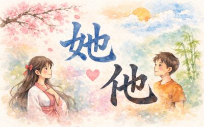 他 (tā) et 她 (tā) : dire « il », « lui » ou « elle » en chinois (guide débutants)